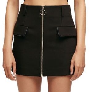 Jeli Zip Front Mini Skirt